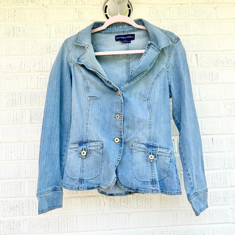 Vintage Y2K Bandolino Blu Denim Fitted Jacket